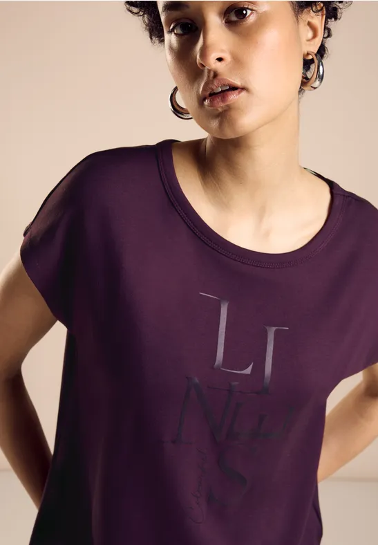 Street One Glitzer Wording T-Shirt