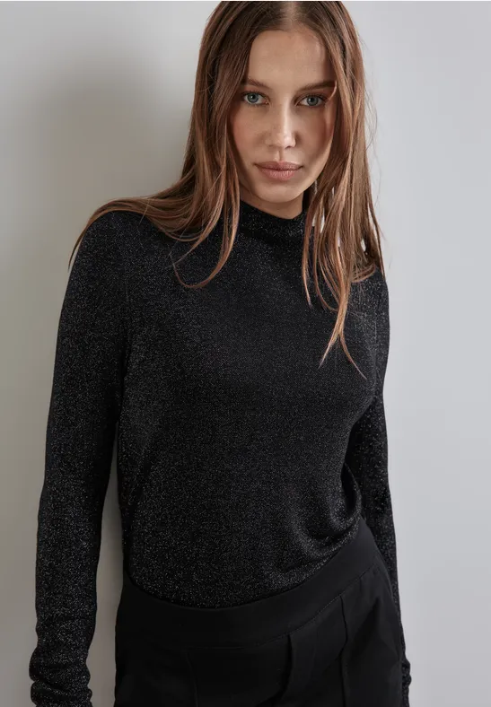 Street One Glitzerndes Turtleneck Shirt