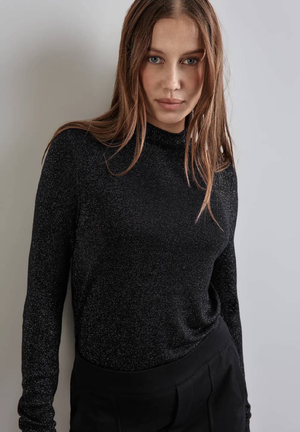 Street One Glitzerndes Turtleneck Shirt