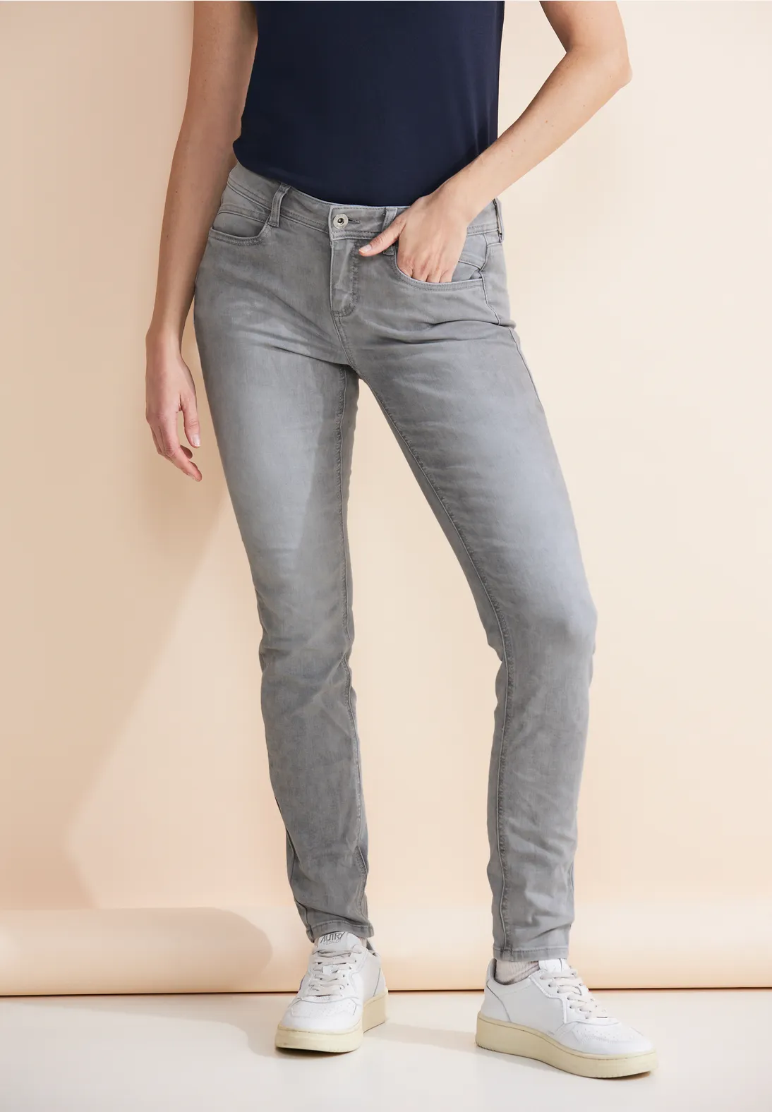 Street One Graue Slim Fit Jeans - Style YORK