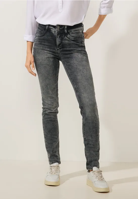 Street One Graue Slim Fit Jeans - Style YORK