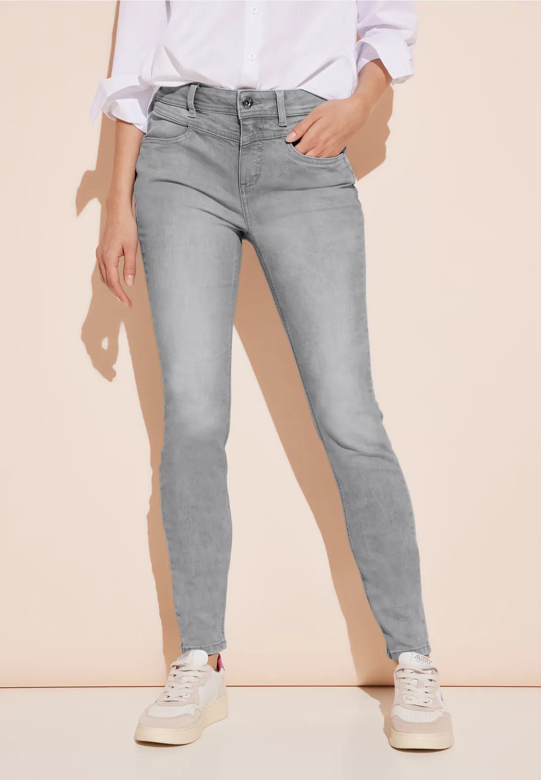 Street One Graue Slim Fit Jeans - Style YORK