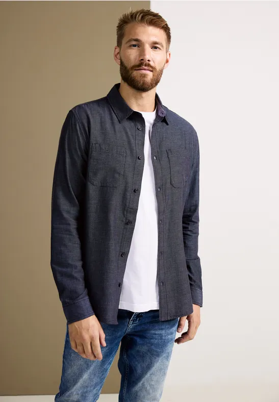 Street One Hemd In Chambrayoptik