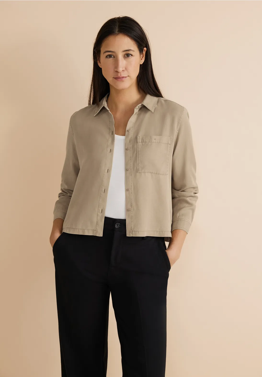 Street One Hemdbluse in washed Look