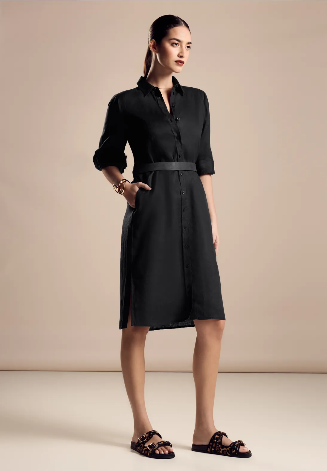 Street One Hemdblusen Leinen Kleid