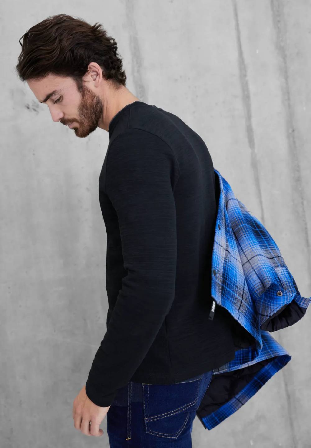 Street One Henley Shirt In Unifarbe