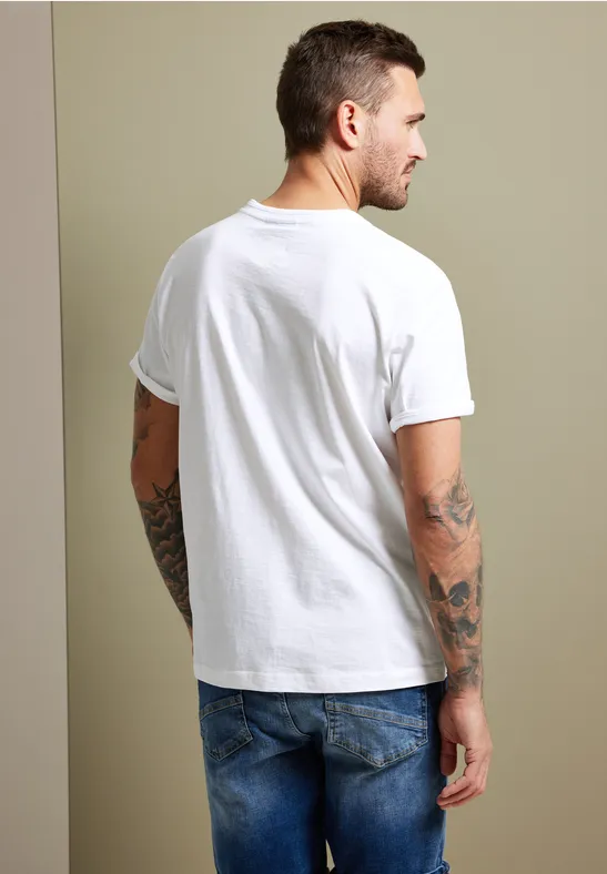 Street One Henleyshirt In Garment Dye