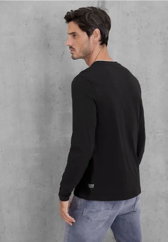 Street One Henleyshirt Mit Brustprint