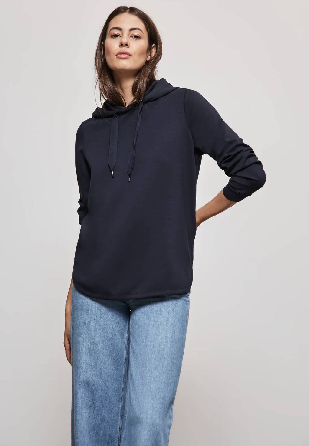 Street One Hoodie mit gerundetem Saum