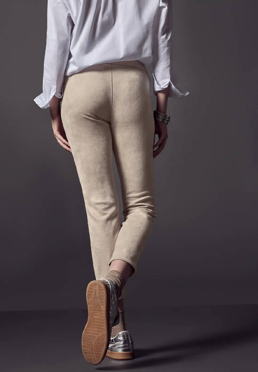 Street One Hose Im Velours-Look