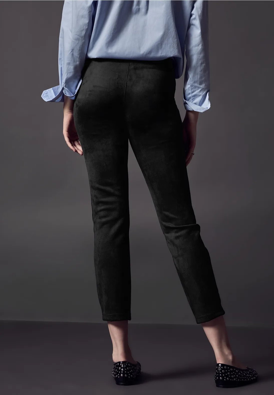 Street One Hose Im Velours-Look