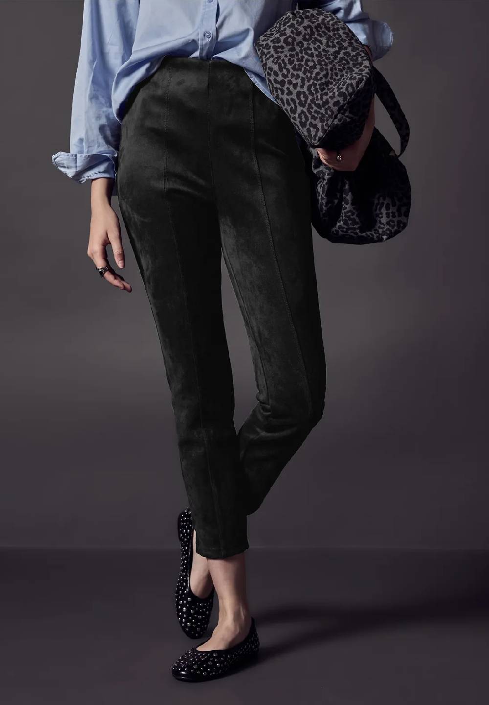 Street One Hose im Velours-Look