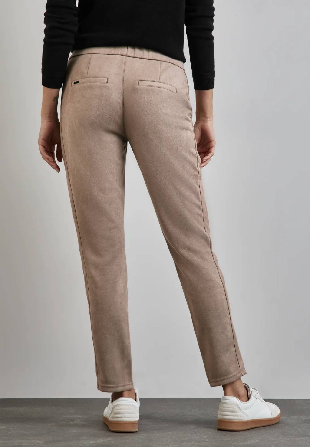 Street One Hose Im Velours-Look - Style BONNY