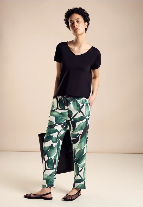 Street One Hose Mit Floralem Print - Style BONNY