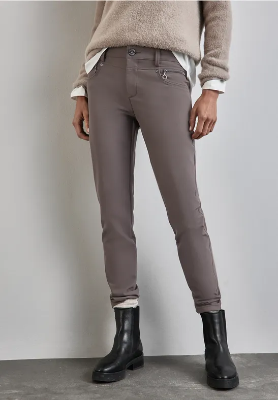 Street One Hose Mit Zipper Details