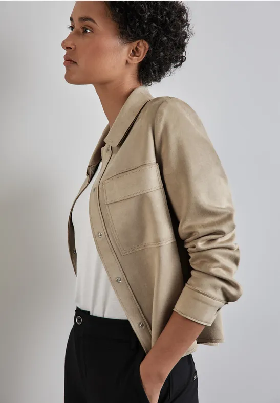 Street One Jacke In Velours-Optik