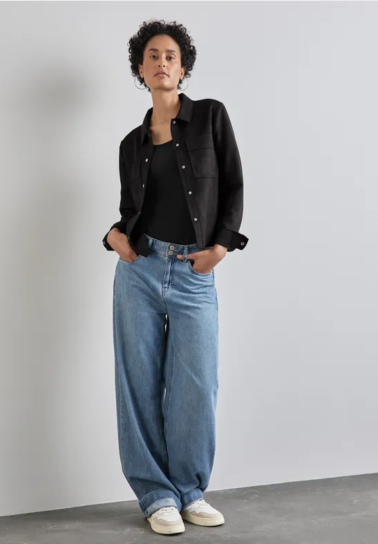 Street One Jacke In Velours-Optik