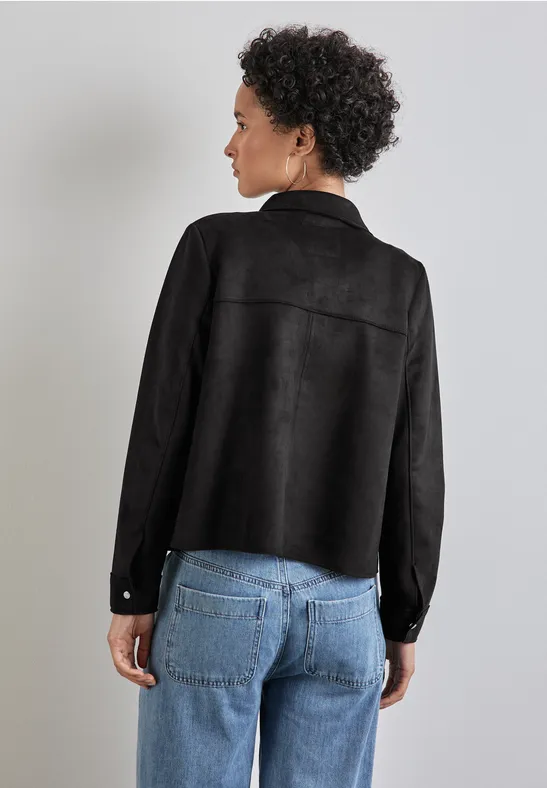 Street One Jacke In Velours-Optik