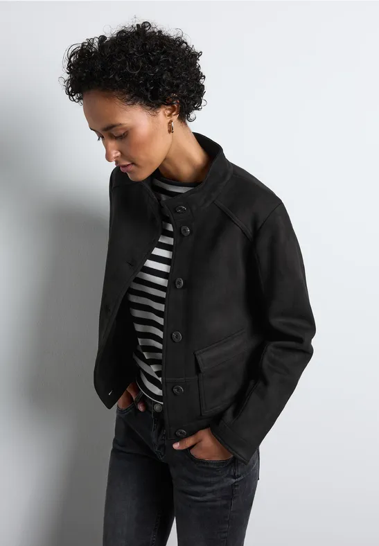 Street One Jacke In Velours-Optik