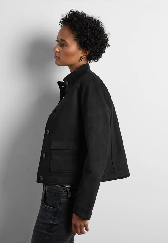 Street One Jacke In Velours-Optik