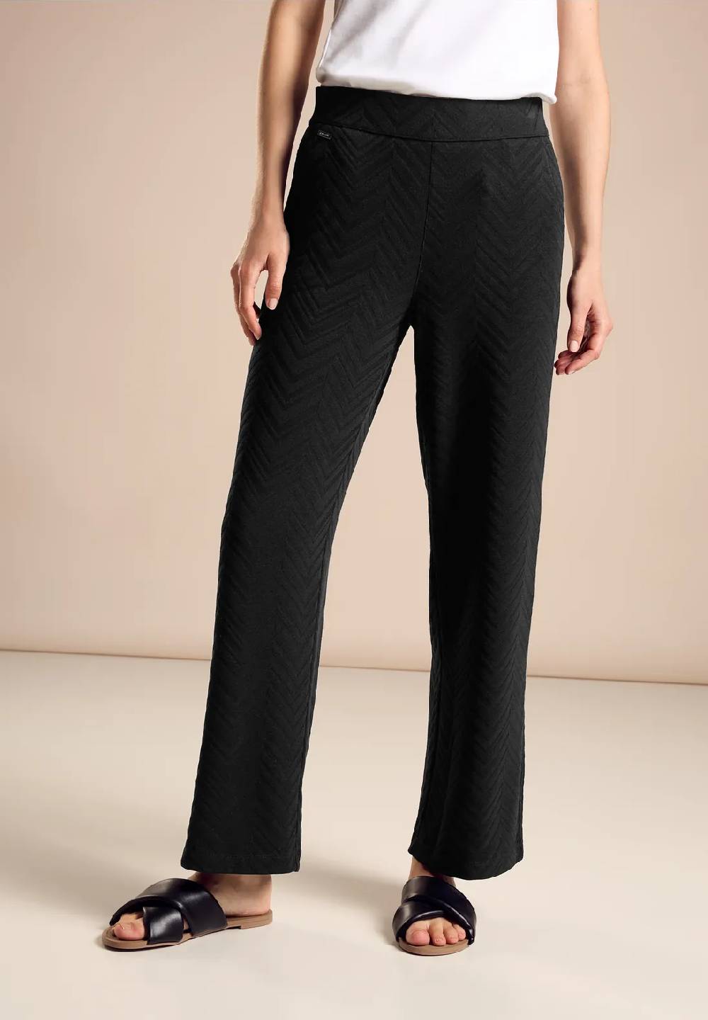 Street One Jacquard Hose im Casual Fit