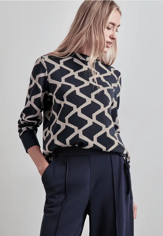 Street One Jaquard Langarmshirt