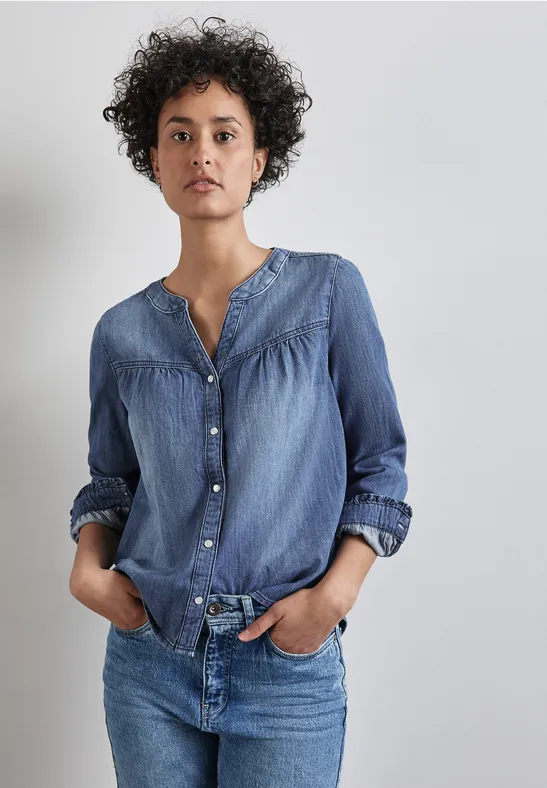 Street One Jeans-Bluse Mit Rüschen