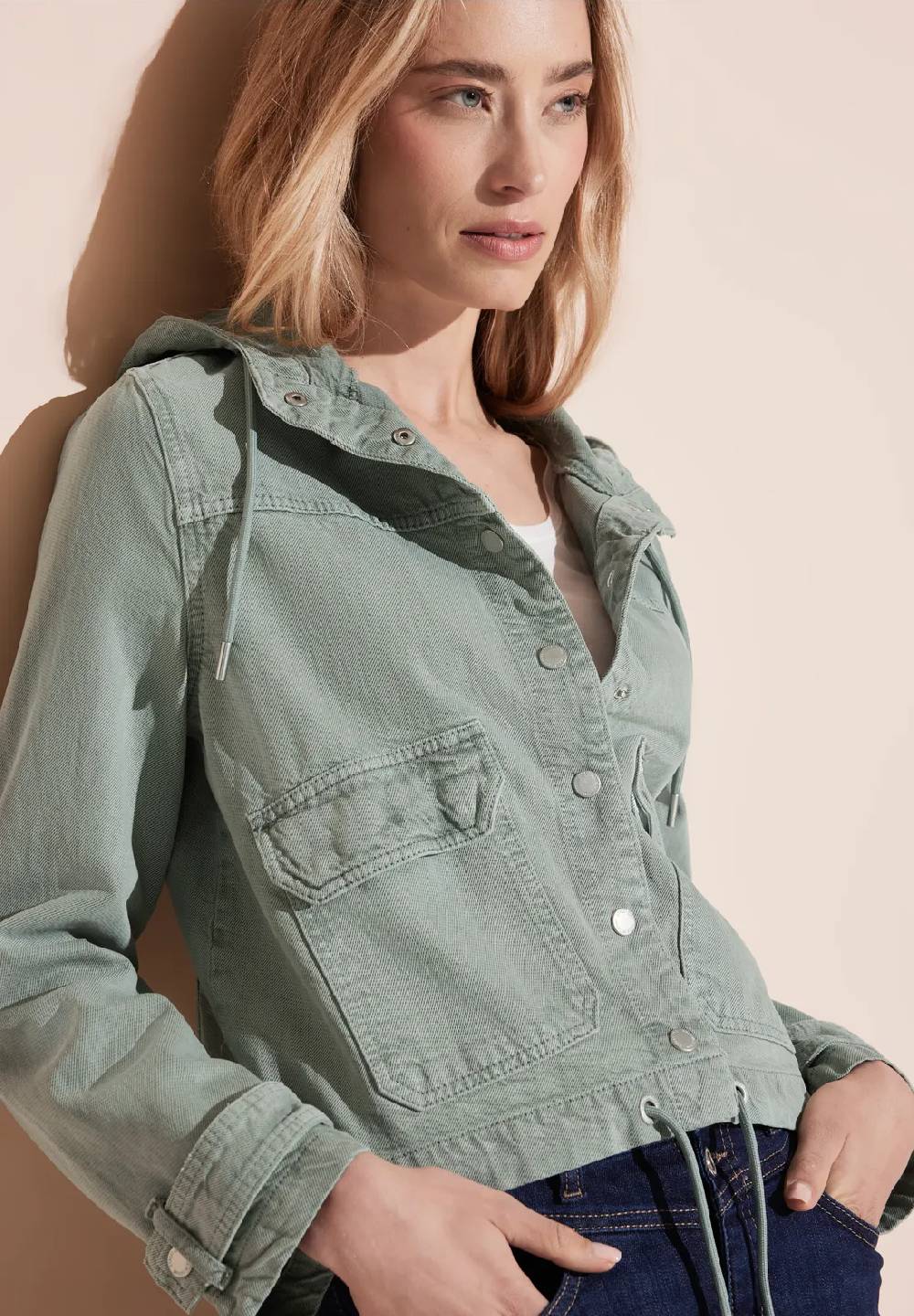 Street One Jeansjacke mit Kapuze