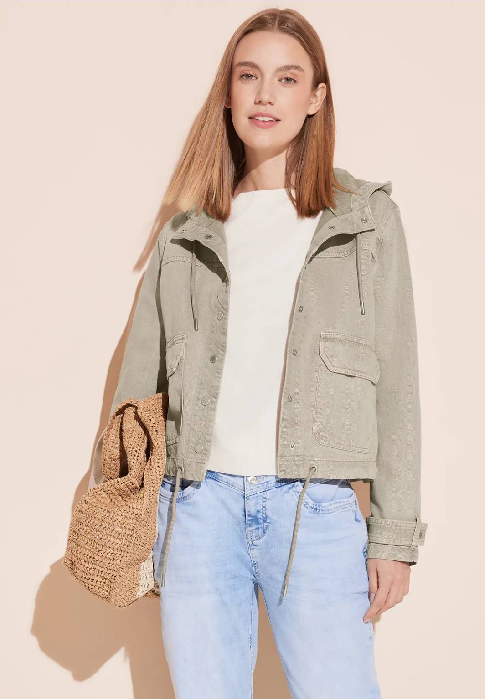 Street One Jeansjacke mit Kapuze