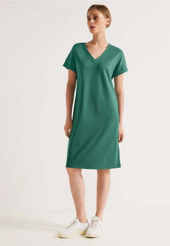 Street One Jersey Kleid In Unifarbe