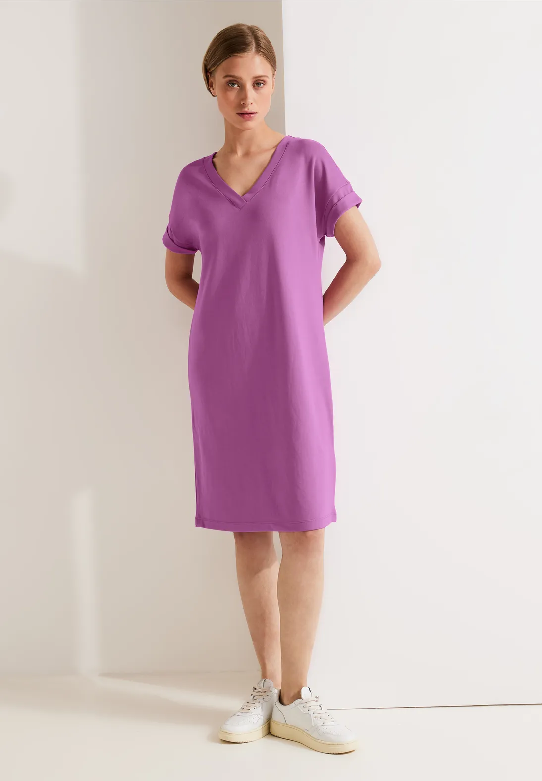 Street One Jersey Kleid in Unifarbe