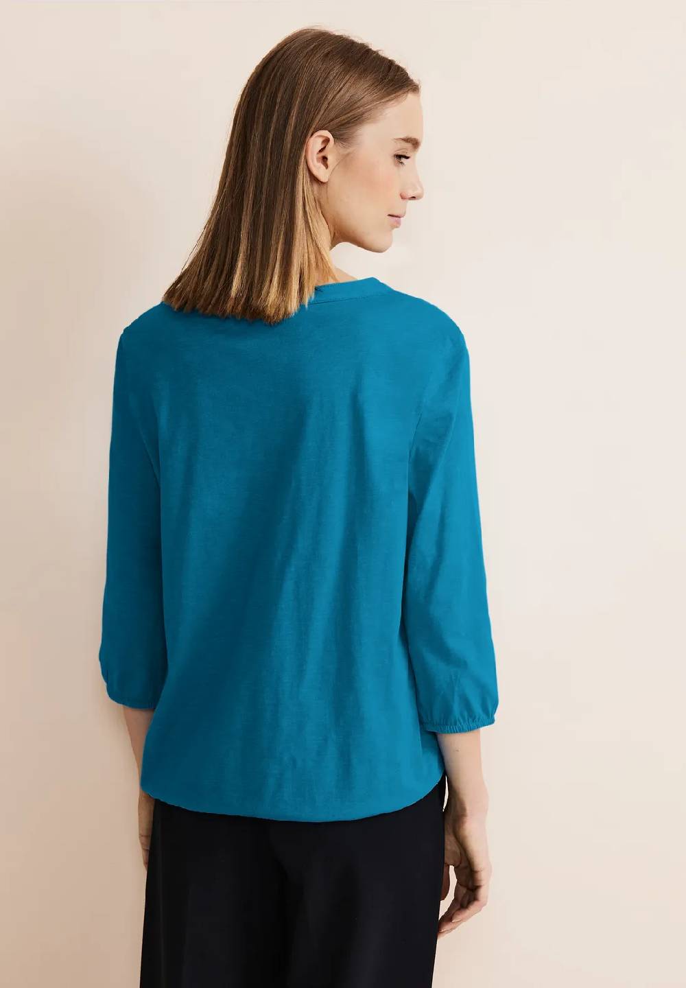 Street One Jersey Shirt In Unifarbe