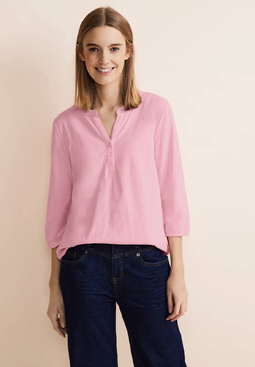 Street One Jersey Shirt in Unifarbe