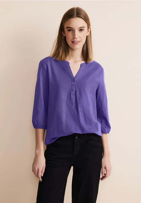 Street One Jersey Shirt In Unifarbe