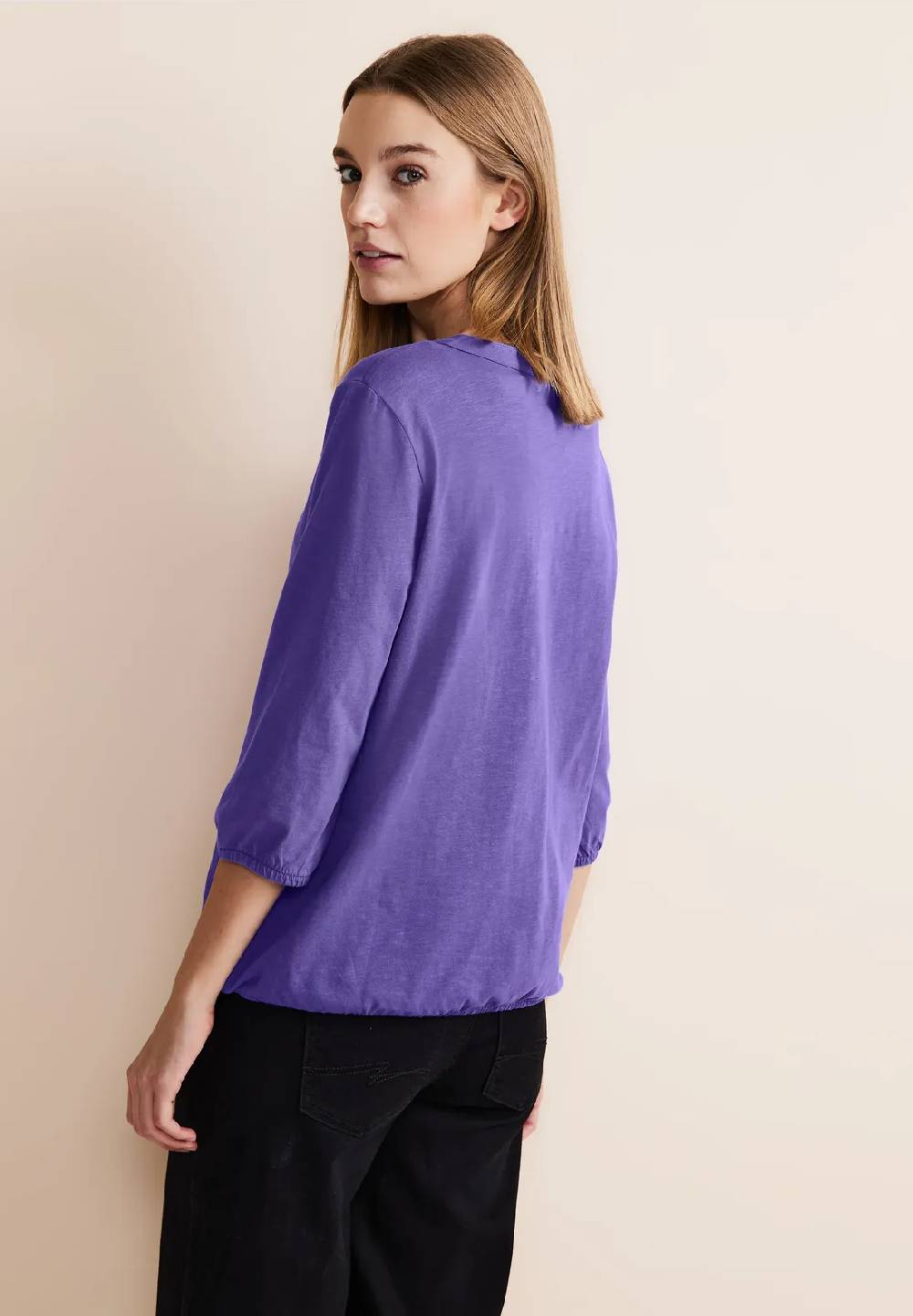 Street One Jersey Shirt In Unifarbe