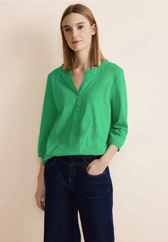 Street One Jersey Shirt In Unifarbe