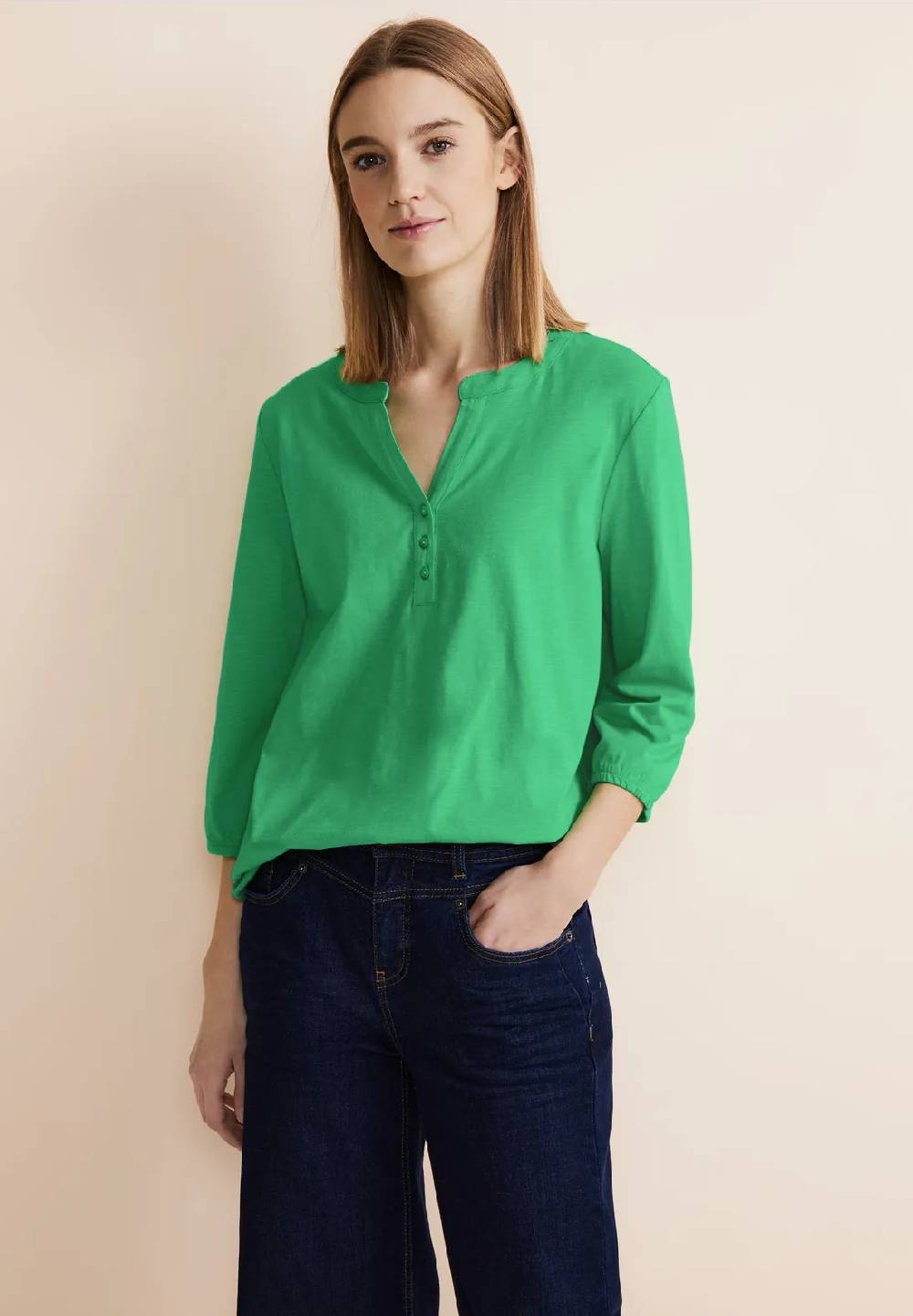 Street One Jersey Shirt in Unifarbe