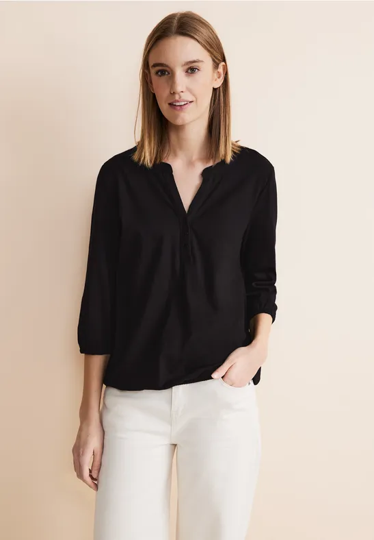 Street One Jersey Shirt In Unifarbe