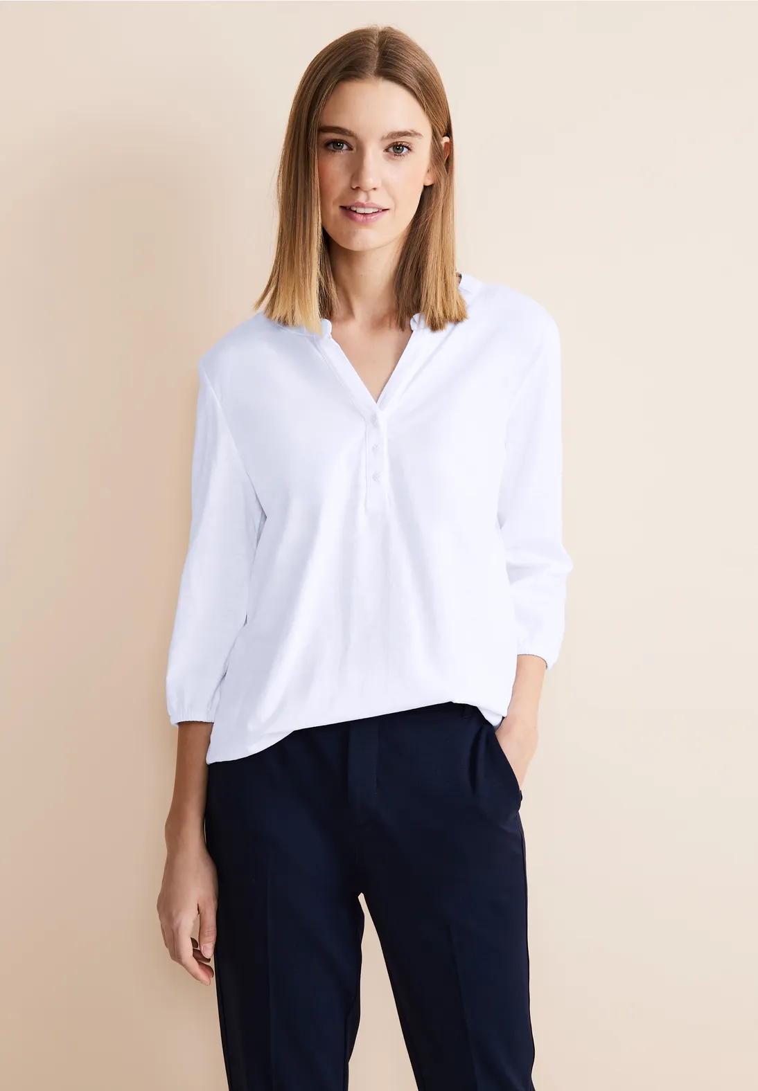 Street One Jersey Shirt in Unifarbe