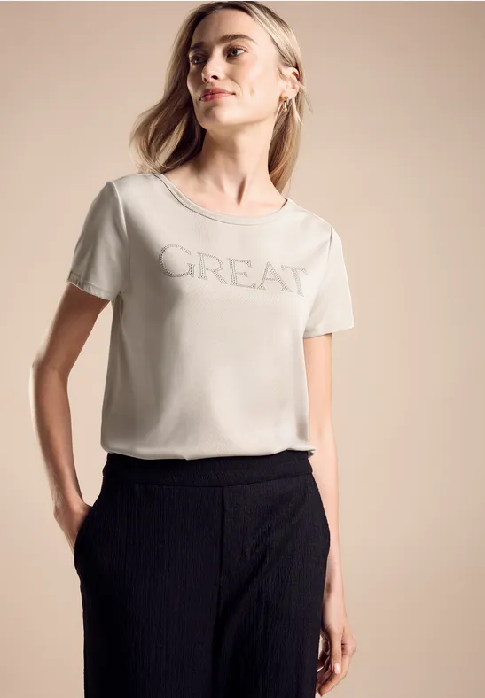 Street One Jersey T-Shirt Mit Wording