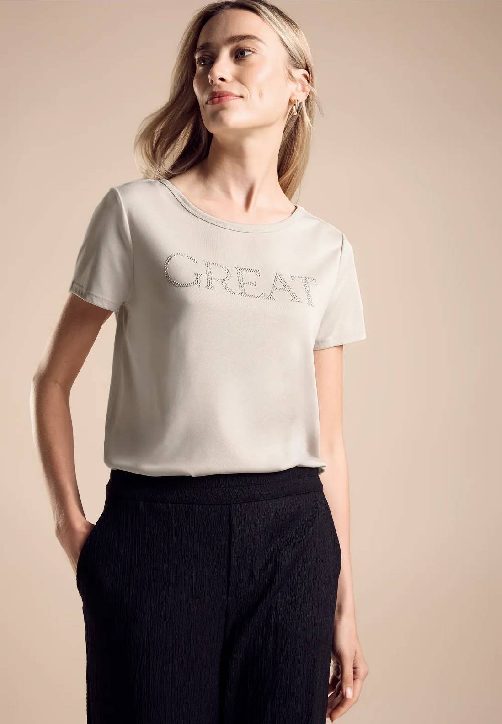 Street One Jersey T-Shirt mit Wording