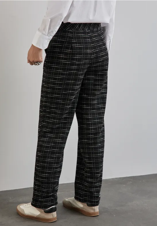 Street One Karierte Bouclé Hose