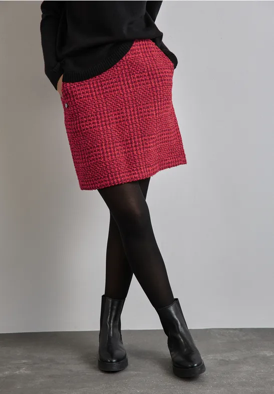 Street One Karierter Bouclé-Rock