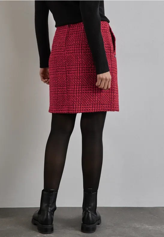 Street One Karierter Bouclé-Rock