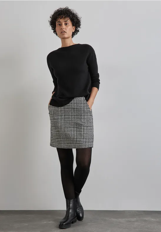 Street One Karierter Bouclé-Rock