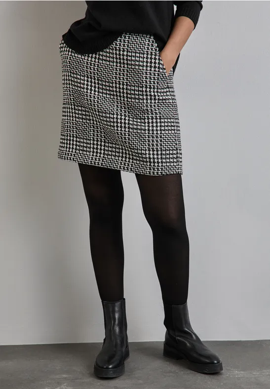 Street One Karierter Bouclé-Rock