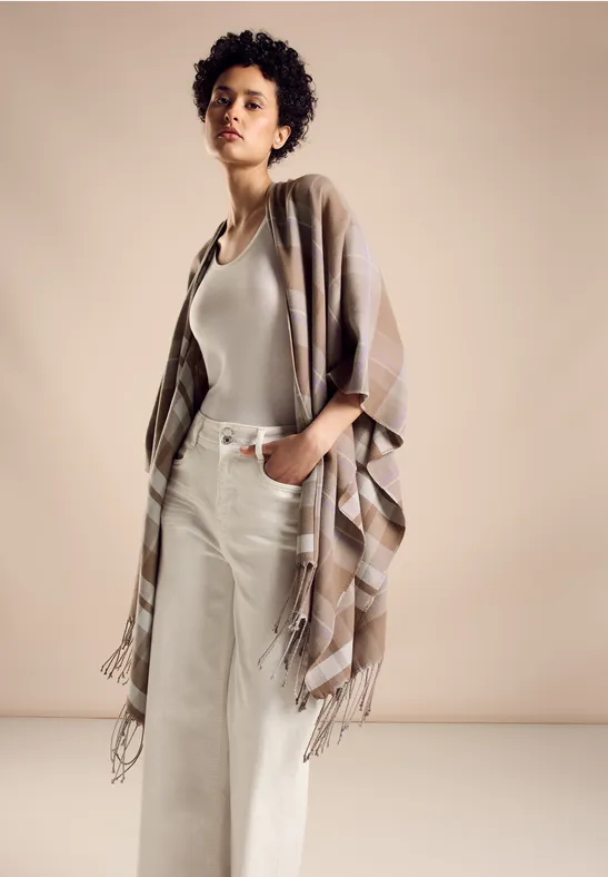 Street One Karierter Poncho