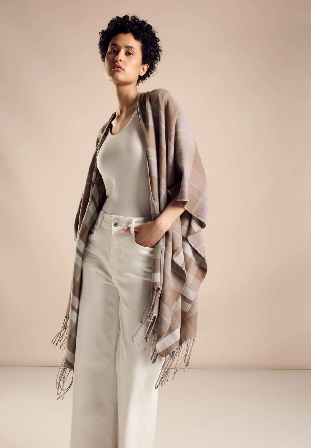 Street One Karierter Poncho