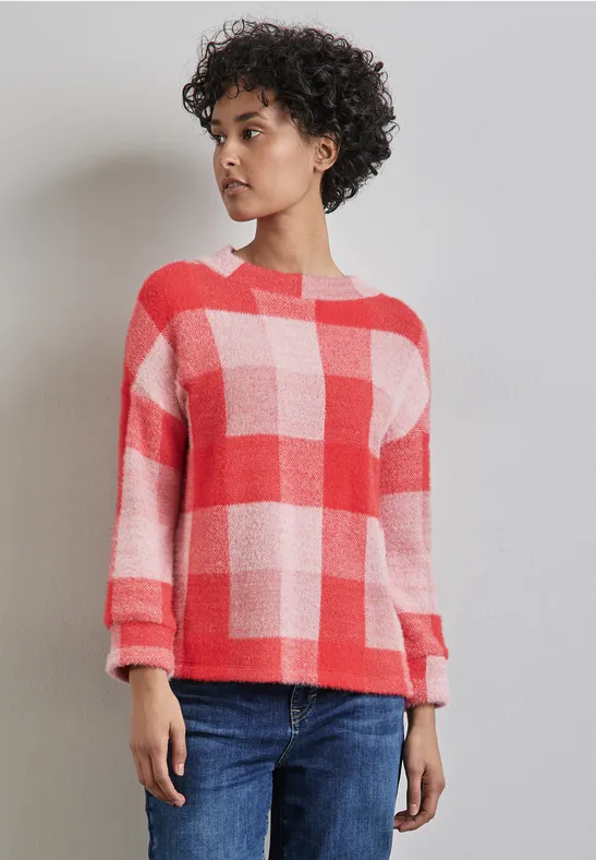 Street One Kariertes Turtleneck Shirt