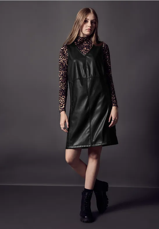 Street One Kleid In Leder-Optik